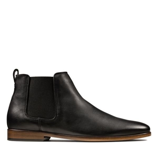 Clarks Mens Code Hi Chelsea Boots Black | USA-4312560